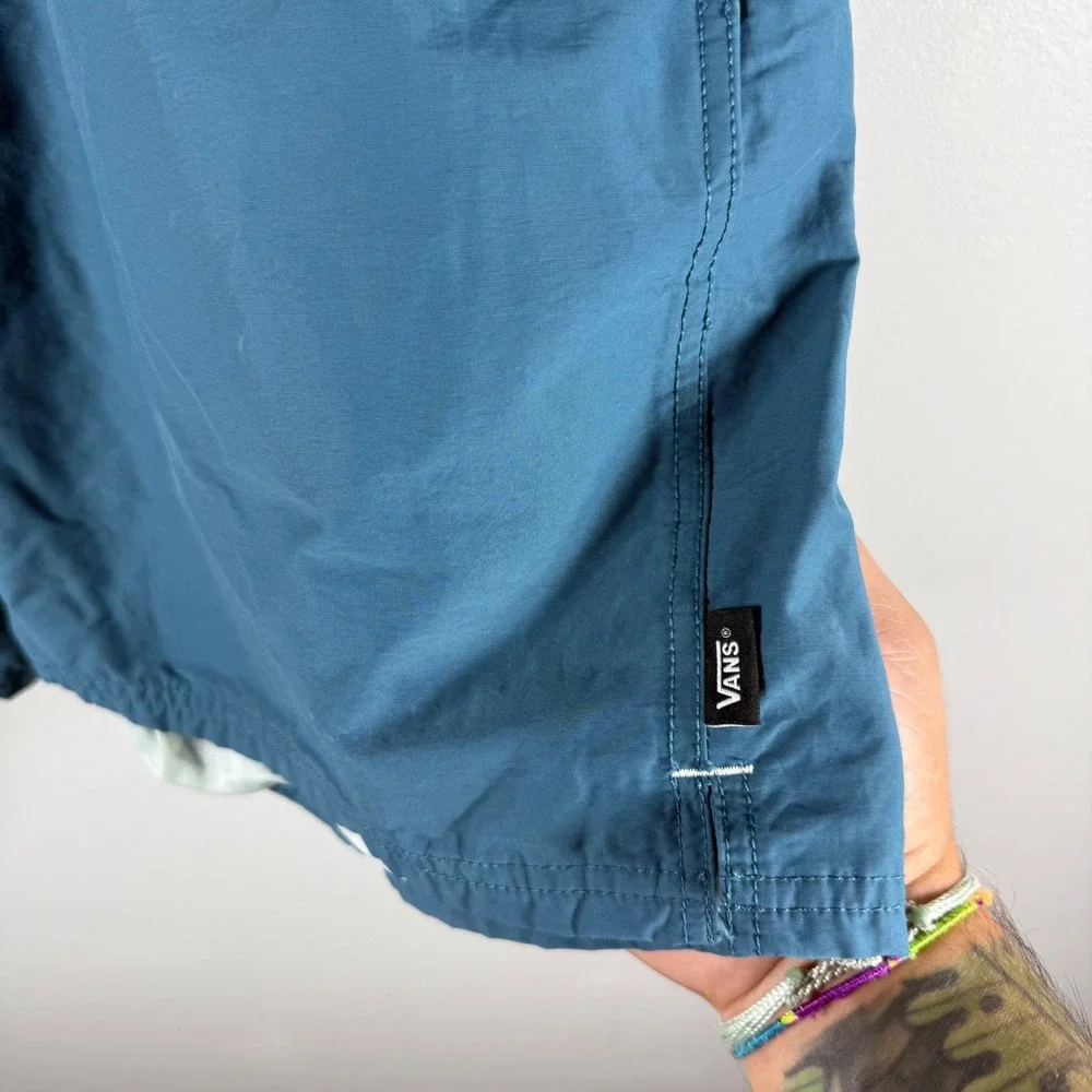 Vans Relaxed Fit Drawstring Mesh Lined Shorts Blue XXL